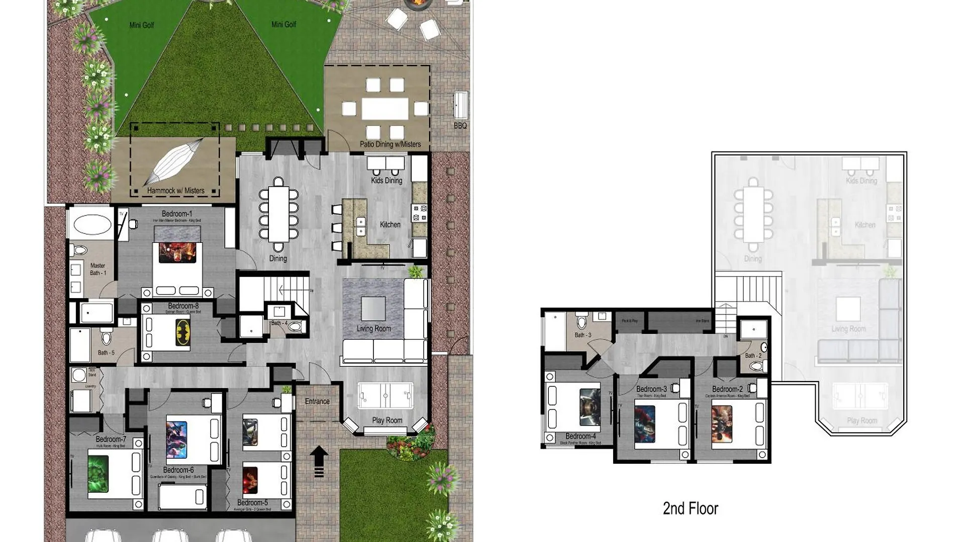 8Br 5Ba Superhero Retreat-King Beds, Bbq, Hammock, Firepit, Minigolf, Workspace Λας Βέγκας Βίλα